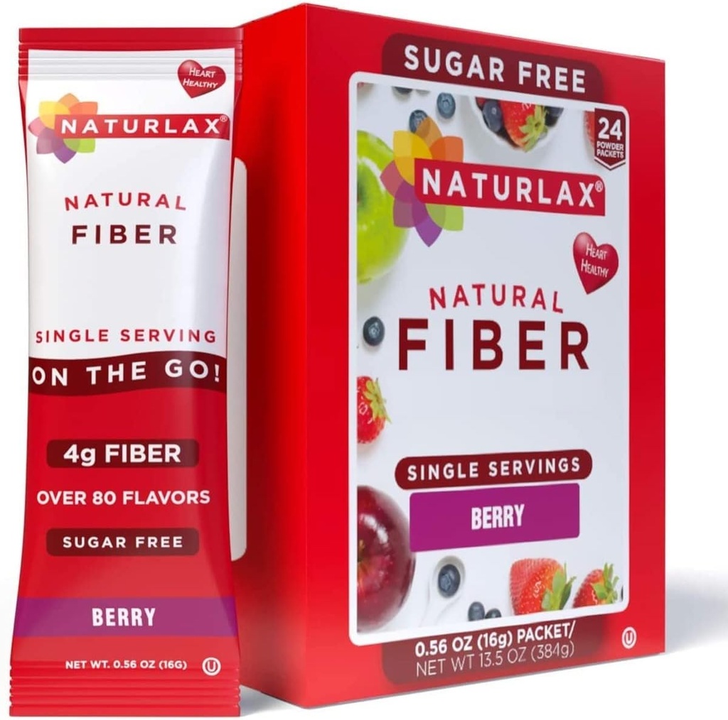 Sugar-Free Psyllium Husk Fiber Toz (Berry - 24 Packets)
