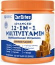 12in-1 Köpek Vitaminleri ve Probiyotikler 120 Yumuşak Chews - Köpekler için Glucosamin ile Organik Multivitamin - Tüm Çağlar için Ortak Destek Supplement,Size ve Breeds,Depres Skin,Heart,Immunity