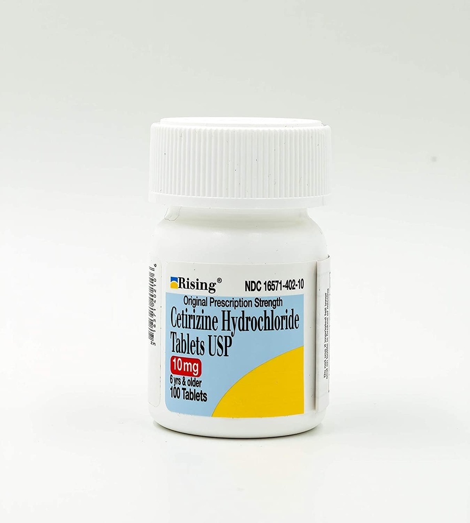 Cetirizine 10 mg Αντιισταμινικά δισκία Γενόσημα για Zyrtec 24 ώρες Αλλεργία Δισκία 100 δισκία ανά φιάλη Συσκευασία των 2 Σύνολο 200 δισκίων
