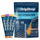 DripDrop Hydration Packets - Tropikal Çeşitli Paket - Single Serve Electrolytes Toz İçecek Mix - Mango, Açaí, Passion Fruit, Piña Colada - Non-GMO, Gluten Free, Vegan - 16 Sticks