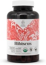 Hibiscus USDA Organic 120 Capsules | High-Potency Natural Supplement | Sertifikalı Organik Vejetaryen Capsules ve Organik Hibiscus (Hibiscus Sabdariffa)
