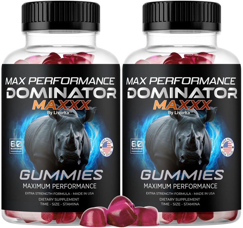 (2 Pack) Erkekler için Dominator Maxx Gummies - Dominator Maxxx Natural Daily Nutrition Support Premium Advanced Formula Multivitamin Pills for General Health & Wellness, 120 Gummies for 2 Ay