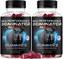 (2 Pack) Erkekler için Dominator Maxx Gummies - Dominator Maxxx Natural Daily Nutrition Support Premium Advanced Formula Multivitamin Pills for General Health & Wellness, 120 Gummies for 2 Ay