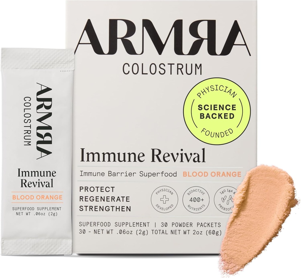 ARMRA ColostrumTM Toz | Blood Orange | Gut Health & Bloating | Skin & Hair | Immunity | Keto, Gluten & Fat-Free | 30 Hizmet