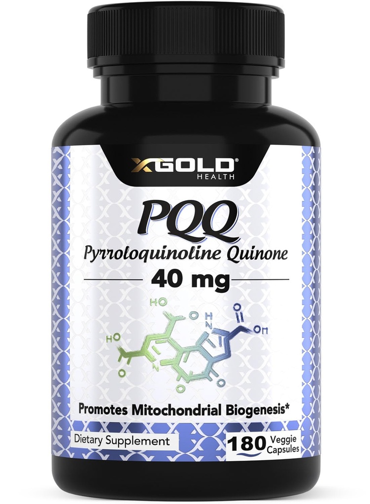 Ζυμωμένο PQQ 40mg (99,7%+ καθαρό) – Μιτοχονδριακή υποστήριξη, ενίσχυση της ενέργειας, καρδιά & εγκεφαλική υγεία, καλύτερος ύπνος – συμπλήρωμα μη ΓΤΟ