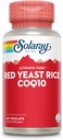 SOLARAY Red Yeast Rice Plus CoQ-10 & No-Flush Niacin Vitamin B-3, Sağlıklı Kalp ve Cardiovascular Desteği, Non-Irradiated & Citrinin Free, 60 Day Money Back Garanti, 60 Hizmet, 60 VegCaps