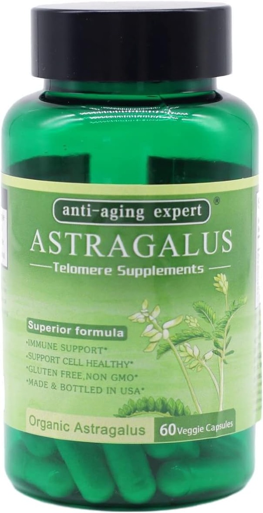 Astragalus Root Organic Extract 650 mg, Schisandrages, Ligustrum Berry,% 80 Amerikan MVP, Immune System Antioksis Supports, Health Aging, Made in USA