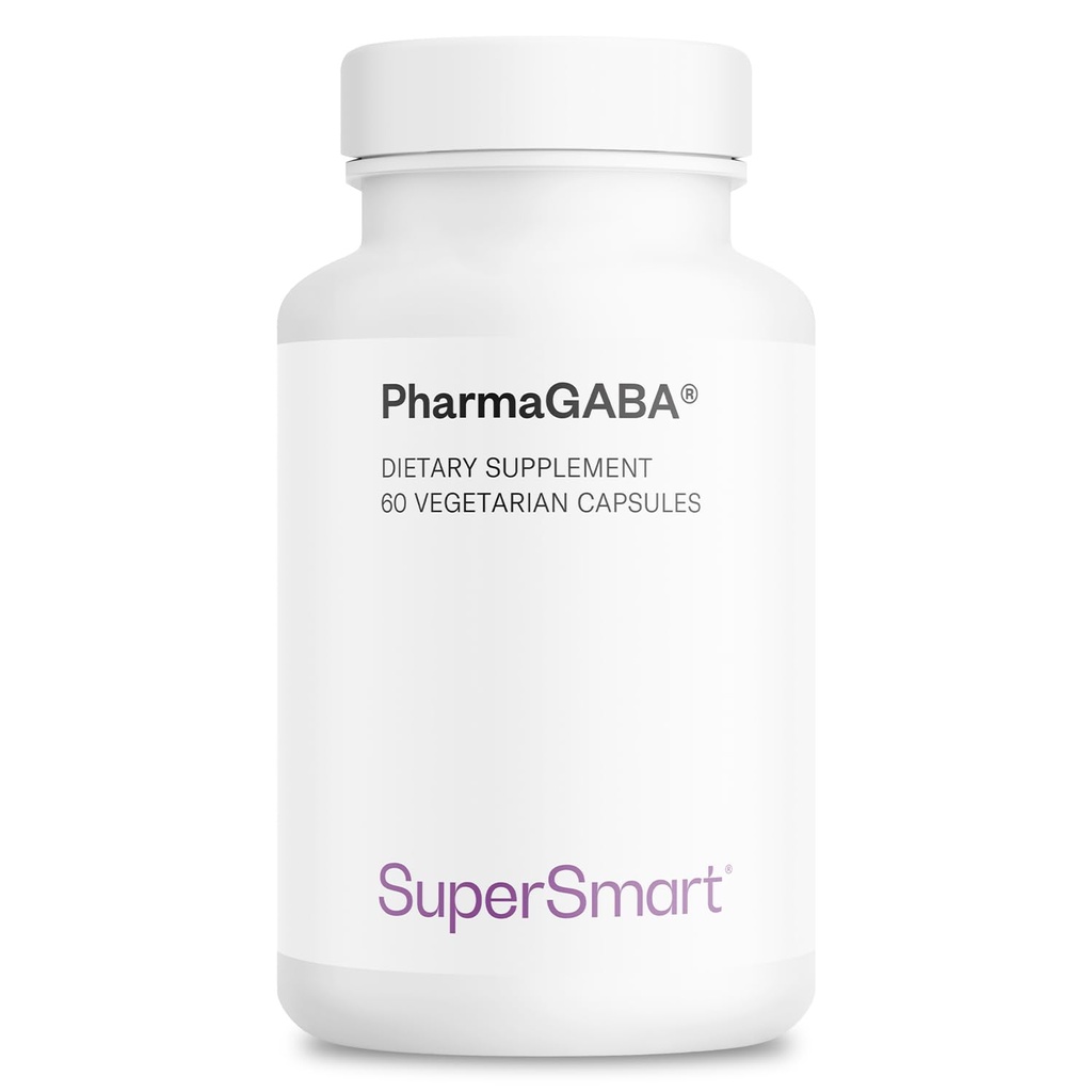 Supersmart - Pharma GABA 125mg ανά ημέρα (Patented & Highly Bioδιαθέσιμο) - Φυσικό Gamma Aminobutyric Acid GABA συμπλήρωμα 