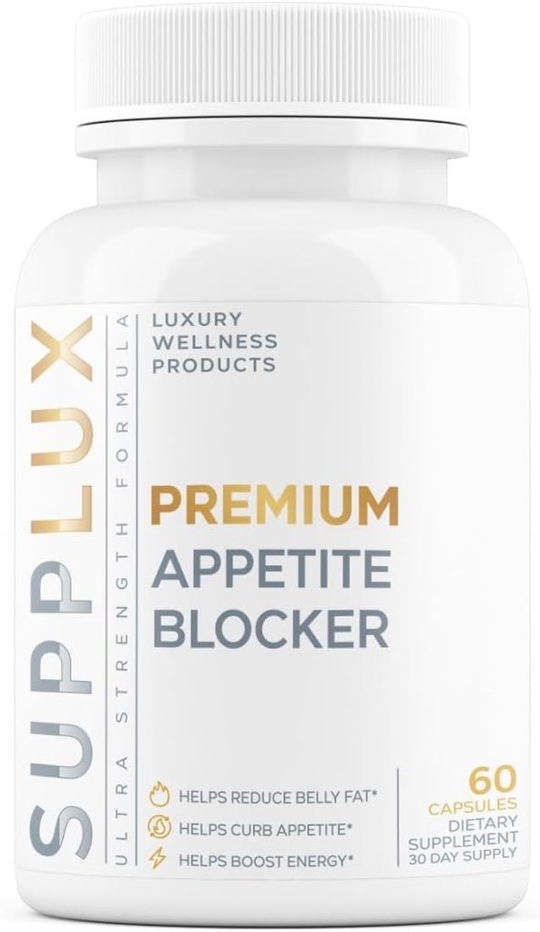 SuppLux | PREMIUM Appetite Suppressant Kilo Kayıp Pills for Women | Belly Fat Burner, Carb Blocker, Enerji ATM, Metabolsim Activating | Natural & Safe 3rd Party Tested - 60 Capsules