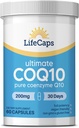 LifeCaps CoQ10 200 mg - Ultimate CoQ10 - Ultra High Abxia Q10 Supplements - 60 Count