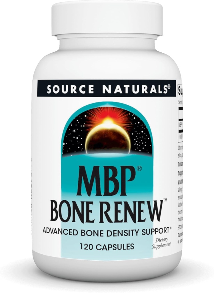 Source Naturals MBP Οστική ανανέωση - πρωτεΐνη γάλακτος για την προηγμένη υποστήριξη πυκνότητας οστών* - 120 κάψουλες