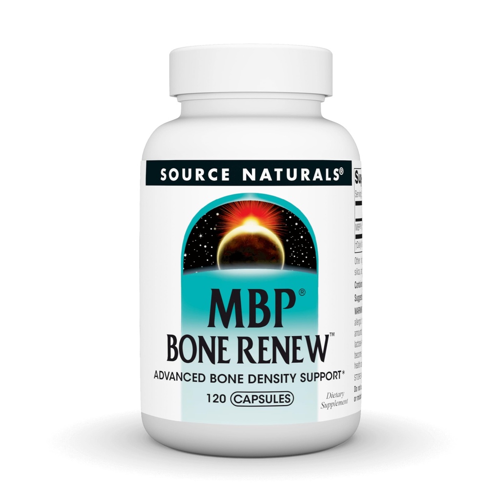 Source Naturals MBP Οστική ανανέωση - πρωτεΐνη γάλακτος για την προηγμένη υποστήριξη πυκνότητας οστών* - 120 κάψουλες