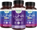 Nested Naturals Luna Kids Sleep Supplement (60 Chewable Tablets) & Luna Natural Sleep Aid (60 Vegan Capsules)