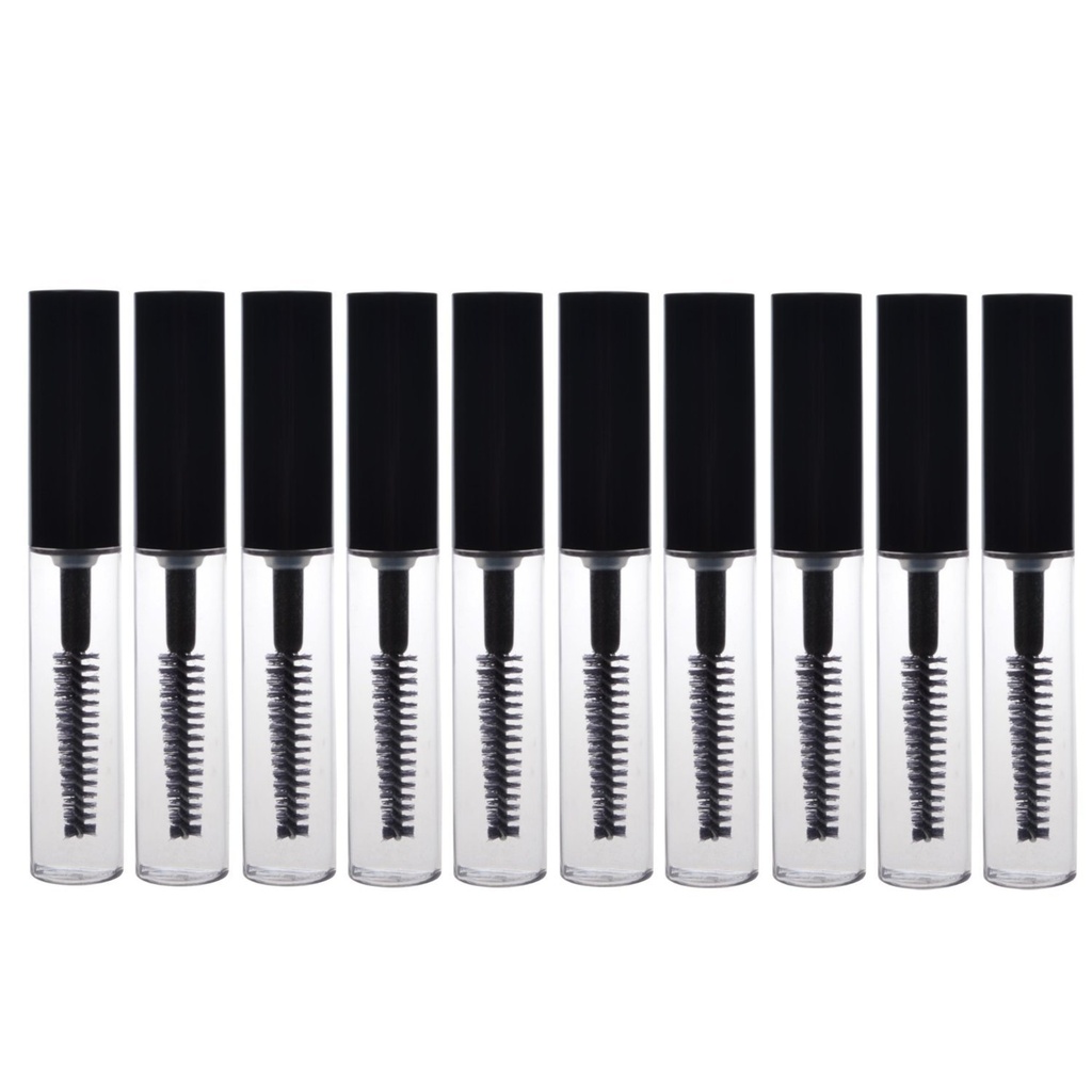 AKOAK 10 Packs 4 ml Şeffaflıklı Boş Şişe Tube Konteyner Makyajı Vials Kozmetik Alet for Eyelash growth Oil/Mascara with Brush for Home and Travel