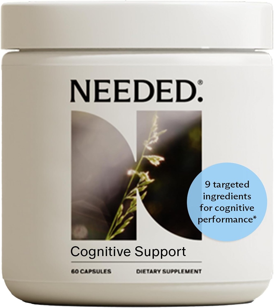 Gerekli. Bilişsel Destek - Ashwagandha, Reishi & Lion's Mane Mushrooms, Emziring Safe - Supports Focus, Care, & Memory, 30-Day Supply, & Memory, 30-Day Supply