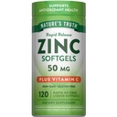 Doğanın Gerçek çinko Vitamini C | 50 mg | 120 Softgels | Non-GMO & Gluten Free Supplement