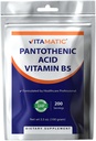Hizmet başına Vitamatic Pantothenic Acid Pure Toz 500 mg - 100 Grams - Ayrıca Çağrılı Vitamin B5-200 Hizmetler