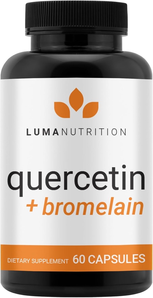 Luma Beslenme Quercetin 500 mg - Quercetin with Bromelain Supplement - Antioksi - Immune Support - Vegan & Gluten-Free - 60 Capsules