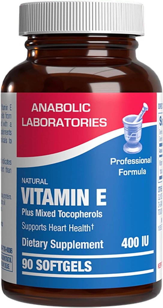 Βιταμίνη Ε 400 IU Softgels - Clinical Formula Natural Vitamin E Supplement Complex with d-Alpha Tocopherol & Mixed Tocopherols for Hair Skin & Nails Plus Αντιοξειδωτική Ανοσολογική Υποστήριξη - 90 Σερβιέτες