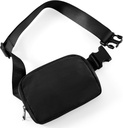 ODODOS Mini Belt τσάντα Unisex με ρυθμιζόμενο λουράκι μικρό πακέτο Fanny για προπόνηση που τρέχει πεζοπορία, μαύρο
