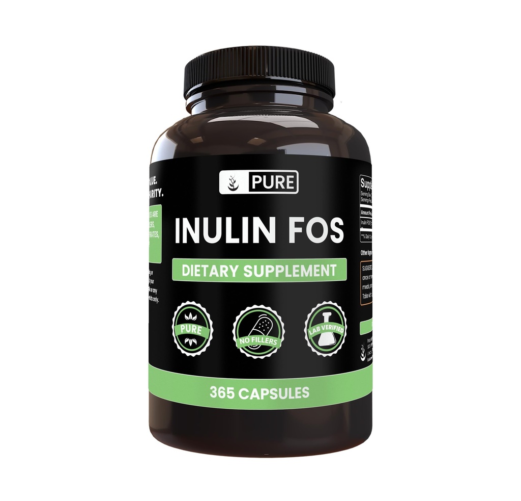 PURE ORIGINAL INGREDIENTS Inulin (365 Capsules) Magnezyum Or Rice Fillers, Always Pure, Lab TY