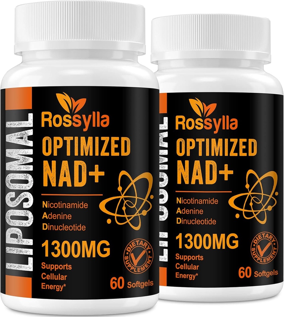 1300 MG Liposomal NAD+ Tamam | En Yüksek Absorpsiyon | Purest NAD Supplemet to Boost NAD+ Effetli | NAD+ Aging Defese, Cellular Energy, Longevity | 120 Kont