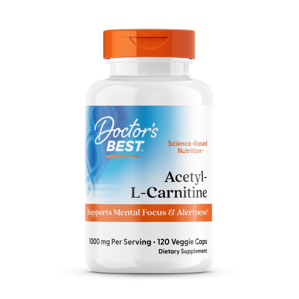 Doktorlar Best Acetyl-L-Carnitine, Supports mental Focus & Alertness, Non-GMO, Gluten Free, Soy Free, Vegan 120 Veggie Caps