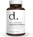 Candida Flush & Cleanse 60 Count Gut Support for Balanced Gut Flora with Oregano, Caprylic Acid,Probiyotiks & Digestive Enzymes - Non GMO Diyet