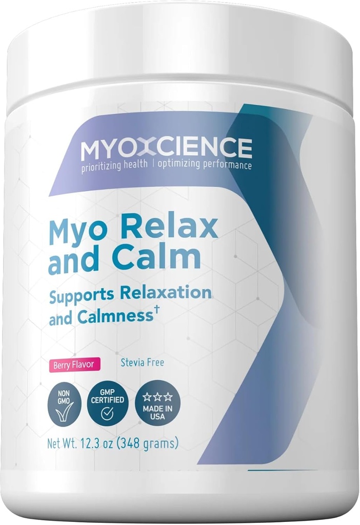 Myo Relax & Calm | Myo-Inositol, L-Theanine, Taurine, Magnezyum & GABA | Destekler Uyku, Nörotransmitter & Hormon Desteği (Berry Flavor) (60 Hizmetler)