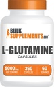 BulkSupplements.com L-Glutamine Capsules - Glutamine Supplement, Amino Asit Supplement - Gluten Free, 6 Capsules per Service (5000 mg), 360 Kont (Pazar 1)