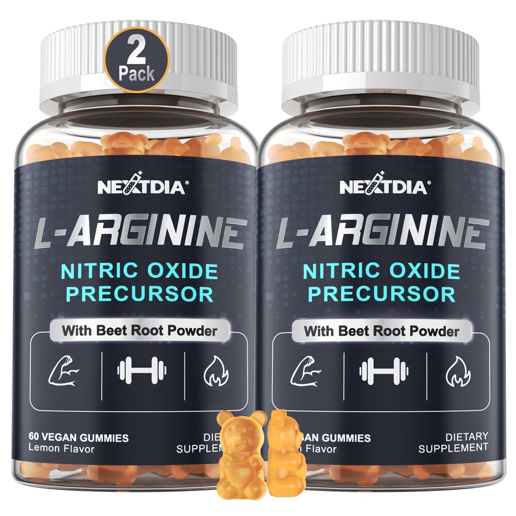 Χωρίς ζάχαρη L Arginine Nitric Oxide Gummies 1300mg για άνδρες & γυναίκες με L Citrulline, Beet Root, B3 