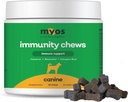 MyOS Immunity Chew for Dogs - Immune System Support, Antioksis, Helps Cellular Health & Vitality- with Colostrum, Resveratrol, Astragalus Root, and Mushrooms- Daily Chewable Supplement