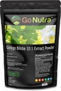 Go Nutra Ginkgo Biloba Toz 8 oz. | Pure Ginkgo Biloba Supplements, Ginkgo Toz Biloba Leaf (8oz.)