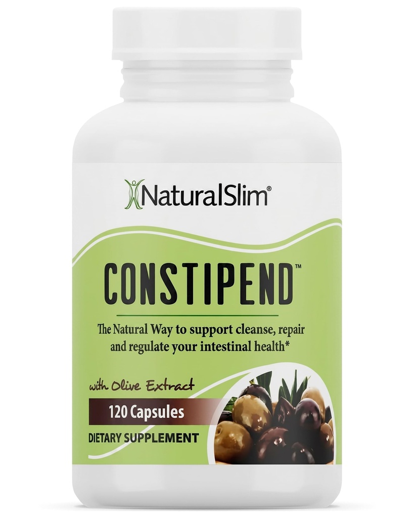 NaturalSlim, Constipation Relief, Stool Softeners Constipend, Colon Cleanser for Women & Men with Magnezyum Citrate, Aspartate & Olive Extract, 120 Sebze Capsules