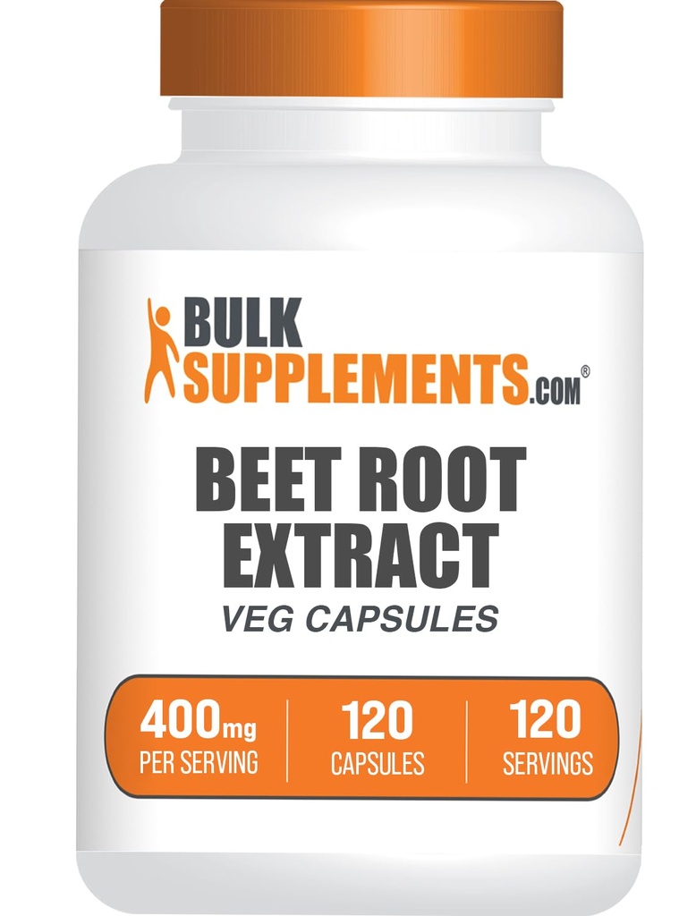 BulkSupplements.com Κάψουλες Εκχύλισμα ρίζας τεύτλων - Συμπληρώματα ρίζας τεύτλων, Χάπια ρίζας τεύτλων, Βότανο συμπλήρωμα - Vegan-Friendly, 8000mg Ισοδύναμο, 1 Κάψουλα ανά υπηρεσία, 120 Veg κάψουλες (πακέτο του 1)