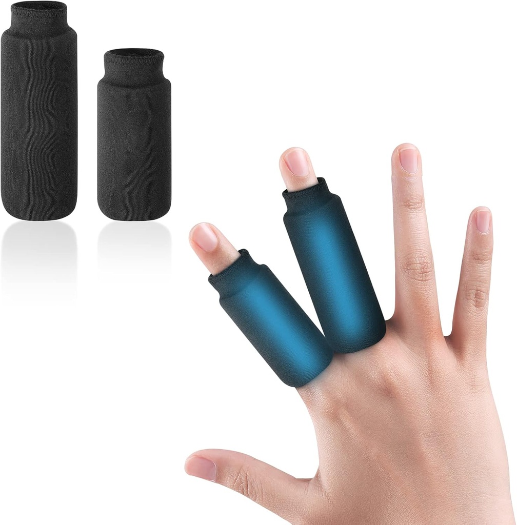 Parmaklar için 2 Buz Paketleri, Gözler ve Toes Hot Cold Therapy for Arthritis, Tendinitis, Tetik Parmak ve Swollen Finger Black