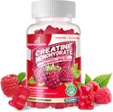 Creatine Monohydrate Gummies Complex 6400mg για άνδρες & γυναίκες -Προηγμένη Φόρμουλα W/L-Taurine + Βιταμίνη B12, Συμπλήρωμα χωρίς ζάχαρη Μασώμενα, 90 Gummies Βατόμουρο