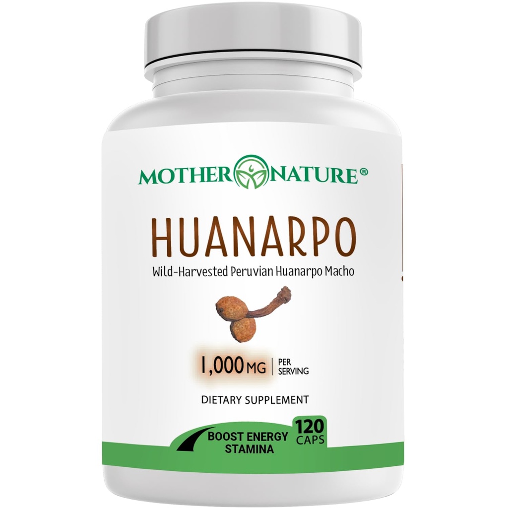 Huanarpo Macho Κάψουλες 1000mg – 120 κάψουλες Vegan – Φυσική ενέργεια, Stamina & συμπλήρωμα ζωτικότητας – Υποστηρίζει την ανδρική απόδοση, την κυκλοφορία & την ορμονική ευεξία – Μη ΓΤΟ, χωρίς γλουτένη, Vegan