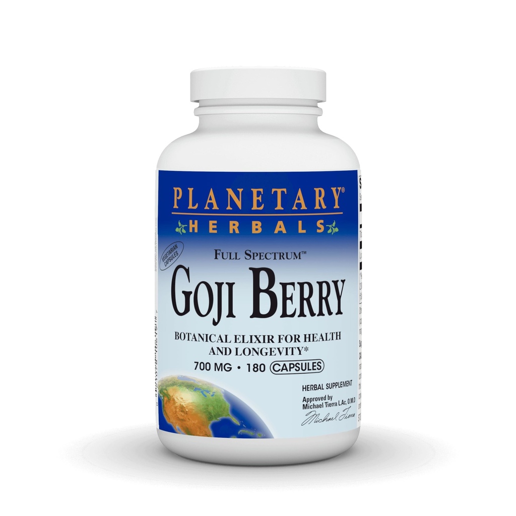 Gezegensel Herbals Goji Berry Full Spectrum 700 mg, Medical Elixir for Health and Longevity,180 Vegetarian Capsules