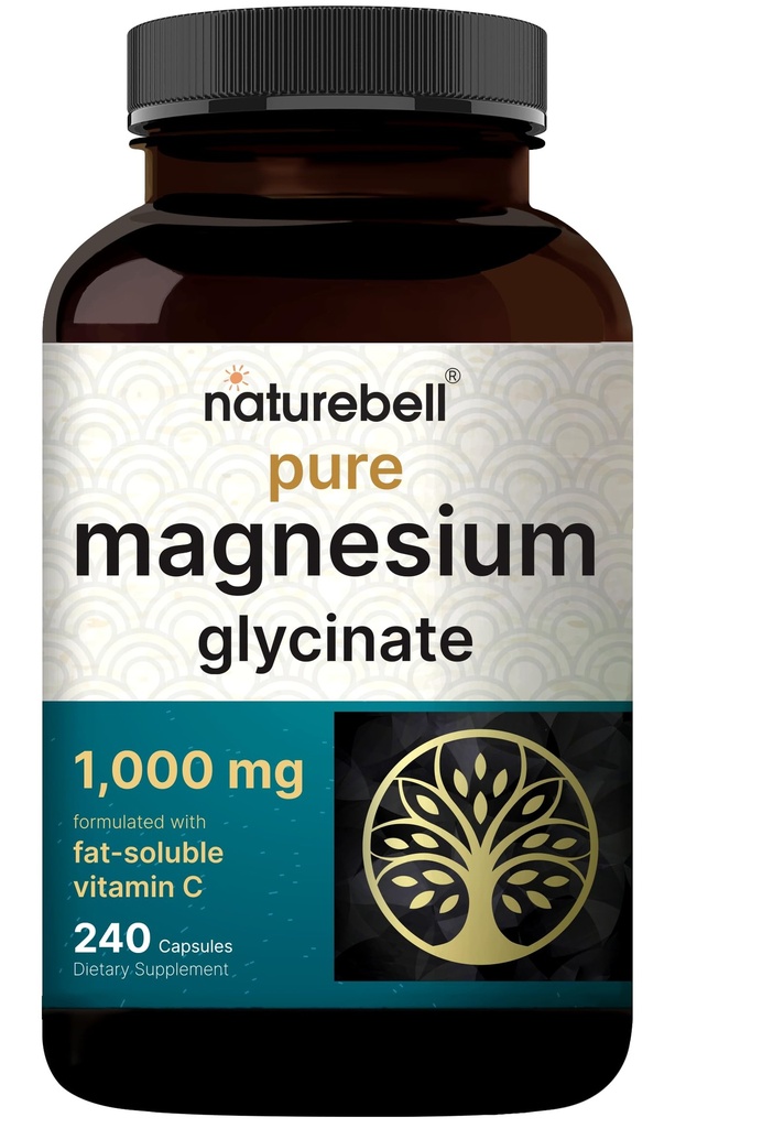 NatureBell Μαγνήσιο Γλυκινικό 1. 000mg, 240 Κάψουλες 