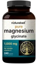NatureBell Magnezyum Glycinate 1000 mg, 240 Capsules | 500 mg per Capsule | 100% Chelated & Nerve Support | Non-GMO, Gluten-Free