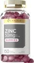 Carlyle çinko 50 mg Gummies | 150 Kont | Vegan, Non-GMO ve Gluten Free Formula | çinko Citrate Diyet