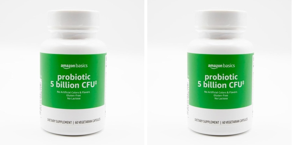 Temeller Probiyotik 5 Milyar CFU, 8 Probiyotik 60 mg Prebiyotik, 60 Kont Vegetarian Capsules, 2 Moon Supply, Supports Health Digestion (Öncekily Solimo) (Pack of 2)
