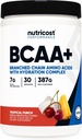 Nutricost BCAA + Hydration Toz (Tropical Punch) 30 Hizmet - Hydration Complex - Gluten-Free, Non-GMO