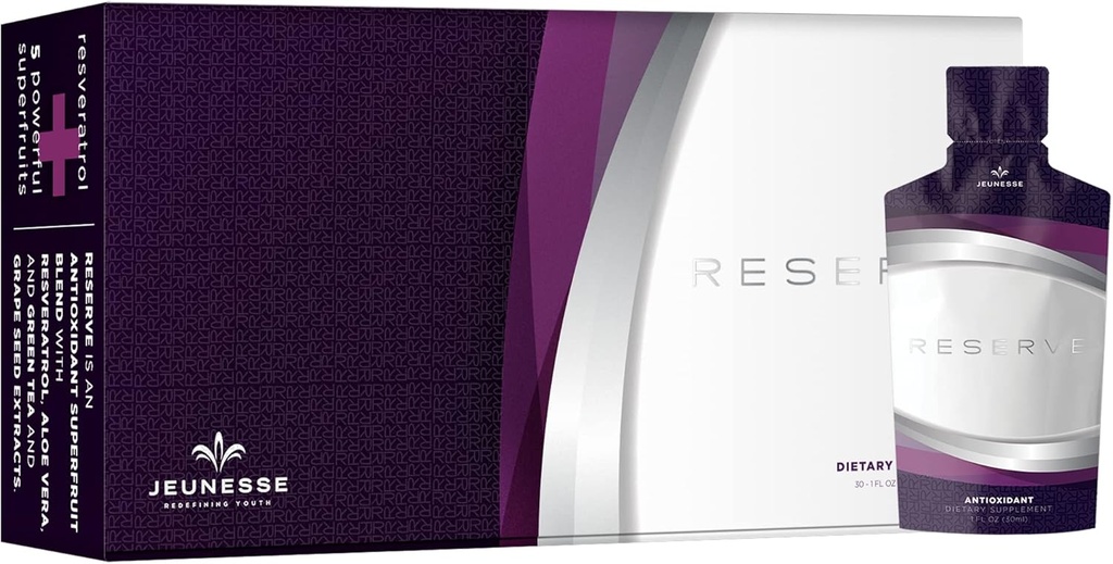 Jeunesse Global Reserve - Αντιοξειδωτικό συμπλήρωμα διατροφής με μείγμα φρούτων - 30 πακέτα ανά κουτί (30ml)