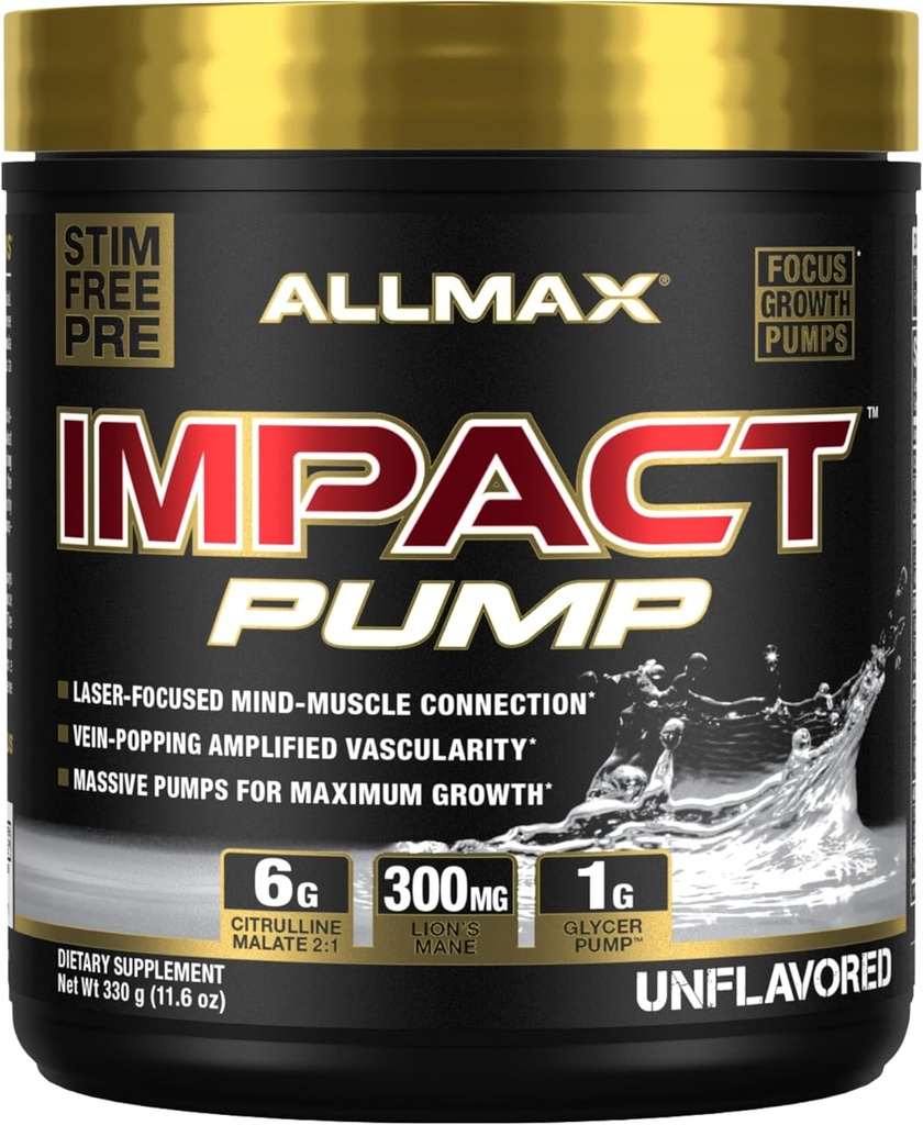 ALLMAX Beslenme Etkisi Stim Free Pre Workout, 30 Hizmet (Unflavored)