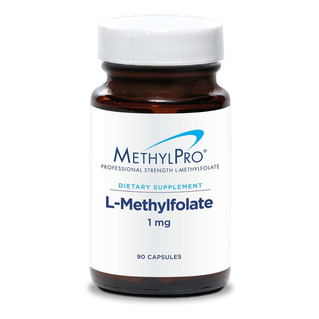 Methylfolate 1 mg - L Methylfolate, Kadınlar ve Erkekler için Metrik Tamam, Beyin Sağlığı için Metrik Vitamin B9 (5-MT), Focus ve Calm - 90 Capsules (Pazarlık 1)