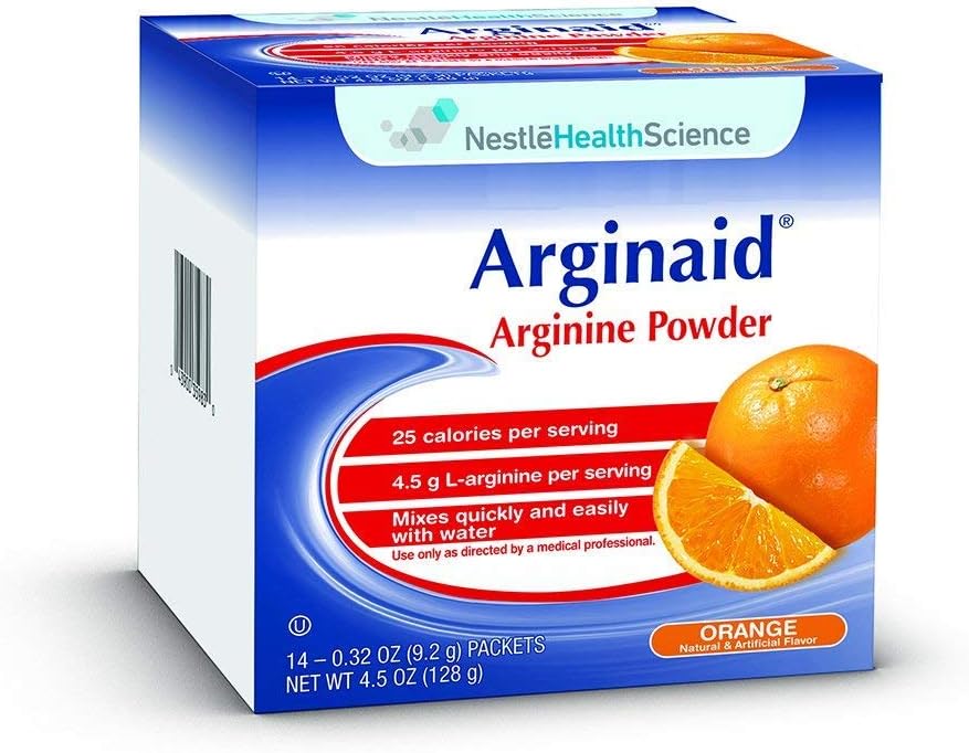 Nestle Arginaid Arginine Toz, Orange, 0.32 OZ Packets, 14 CT (Görünen 5)