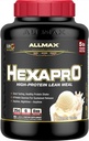 ALLMAX Διατροφή HEXAPRO, Γαλλική Βανίλια - 5 λίβρες - 25 γραμμάρια πρωτεΐνης ανά υπηρεσία - 8 ώρες διαρκής απελευθέρωση - Zero ζάχαρη - 52 εξυπηρετούν