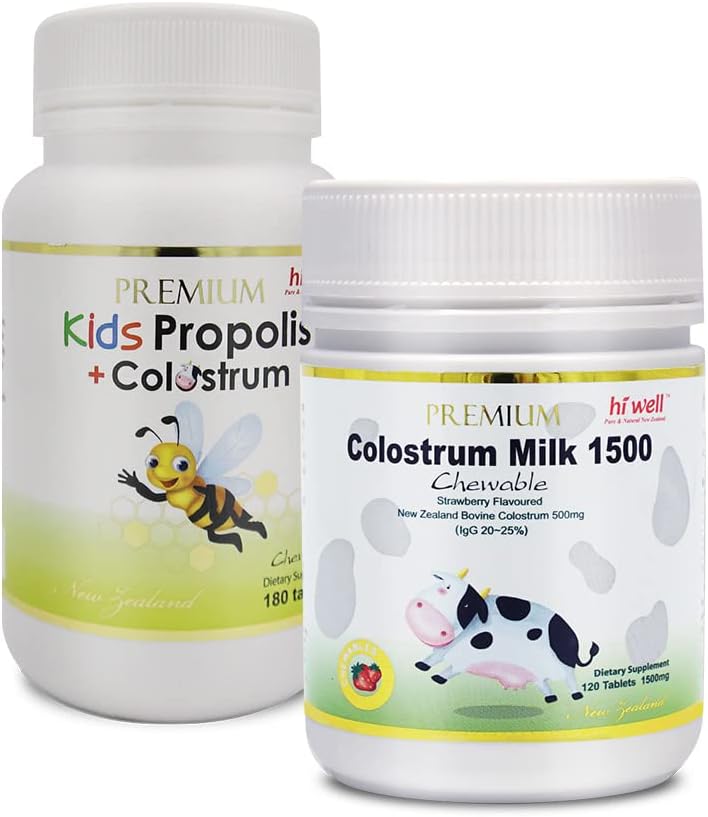 Kids Grass-Fed Colostrum and Propolis Pack (New Zealand Colostrum 1500 + Kids Propolis Plus Colostrum)